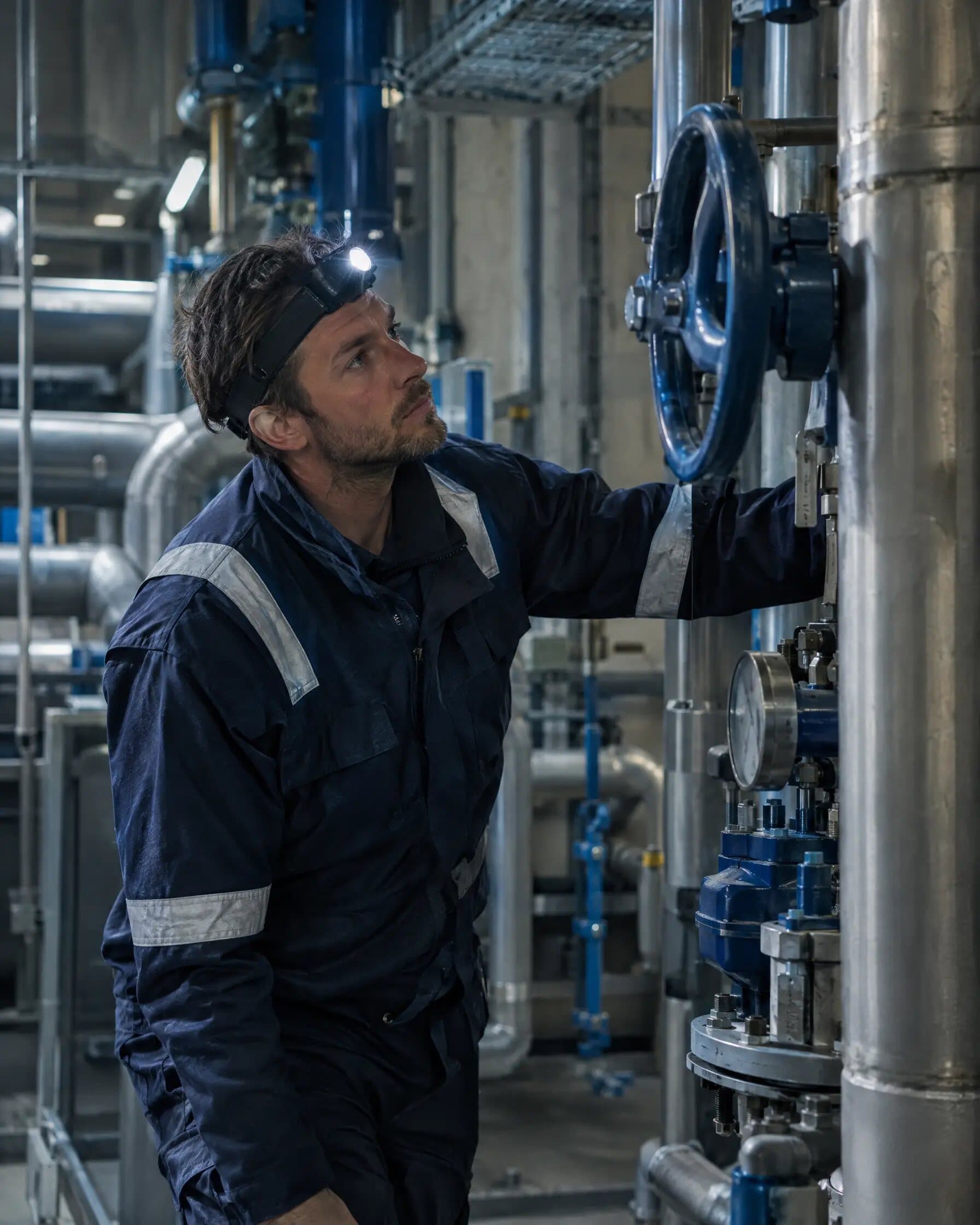 Technicus bij installatie